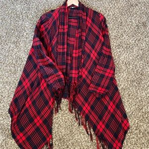 Buffalo-plaid-Yassss cardigan/shawl